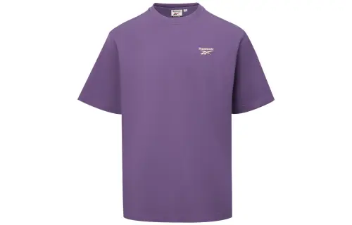 Reebok T Shirts Unisex Purple Crew Neck Moderate Straight Fit