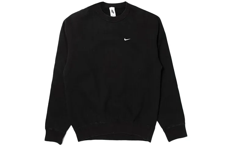 Nike Sweatshirts Men's Black Crew Neck Moderate Straight Fit