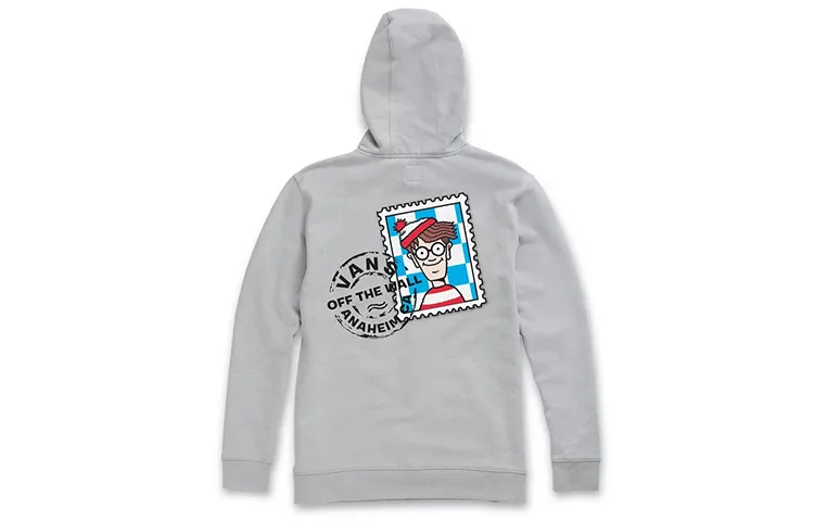 Vans Sweatshirts Men's Gray Hooded Moderate Regular