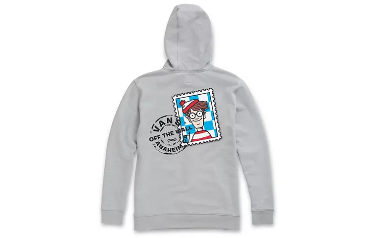 Vans Sweatshirts Men's Gray Hooded Moderate Regular