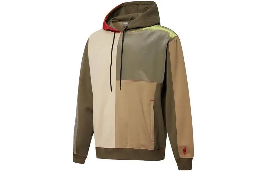 PUMA Sweatshirts Men's Grape Leaf Green Hooded Moderate Regular