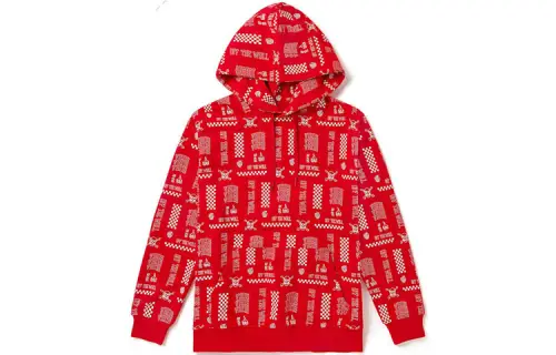 Vans Sweatshirts Unisex Red Hooded Moderate Regular