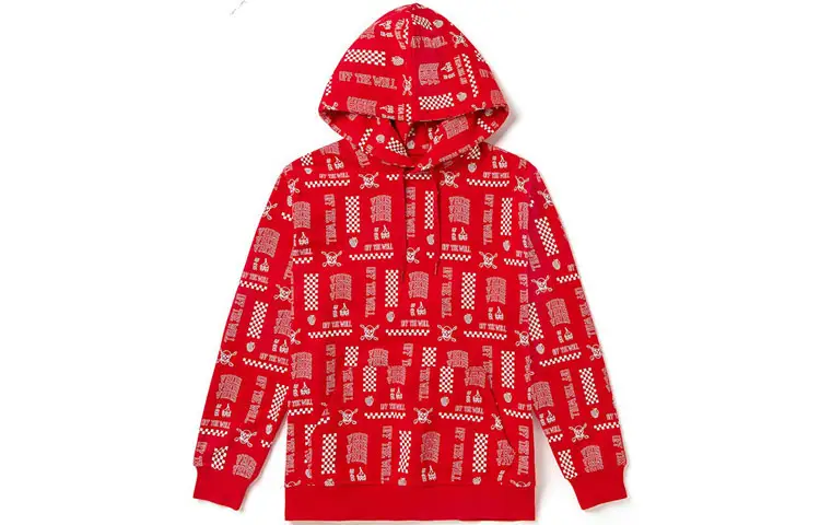 Vans Sweatshirts Unisex Red Hooded Moderate Regular