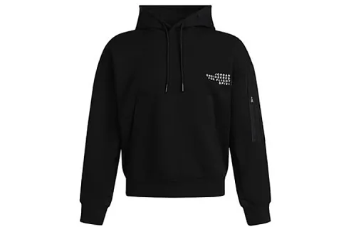 Jordan Sweatshirts Men's Black Hooded Moderate Regular