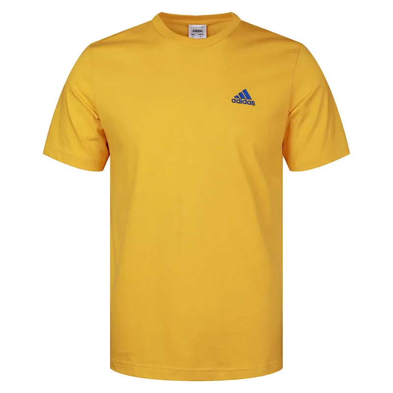 Adidas T-Shirts Men's Yellow Crew Neck Moderate