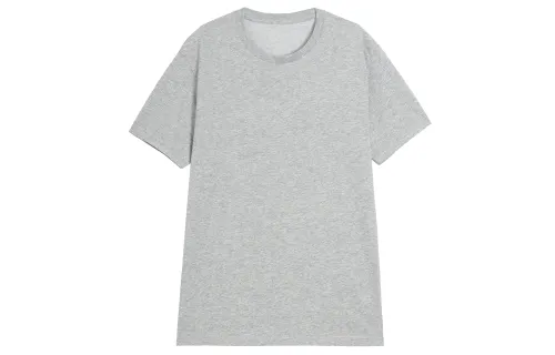 UNIQLO T Shirts Unisex Gray Crew Neck Moderate Straight Fit
