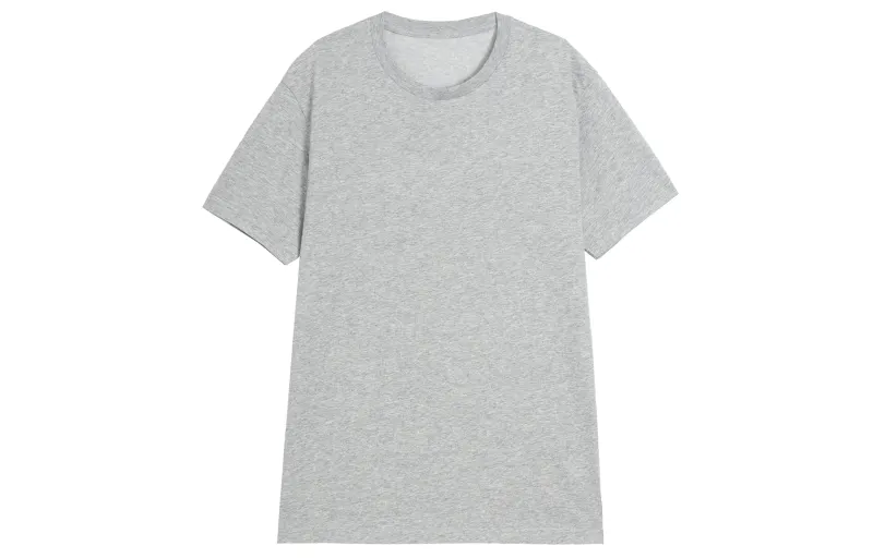 UNIQLO T Shirts Unisex Gray Crew Neck Moderate Straight Fit