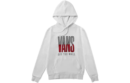 Vans Sweatshirts Unisex White Hooded Moderate Regular