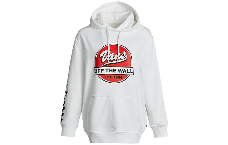 Vans Sweatshirts Unisex White Hooded Moderate Regular