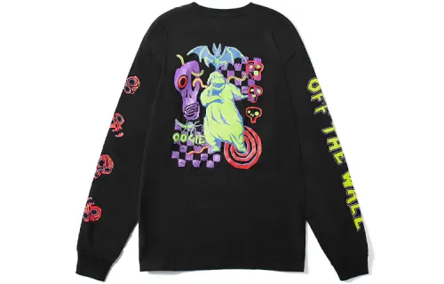 Vans Sweatshirts Men's Black Crew Neck Moderate Regular