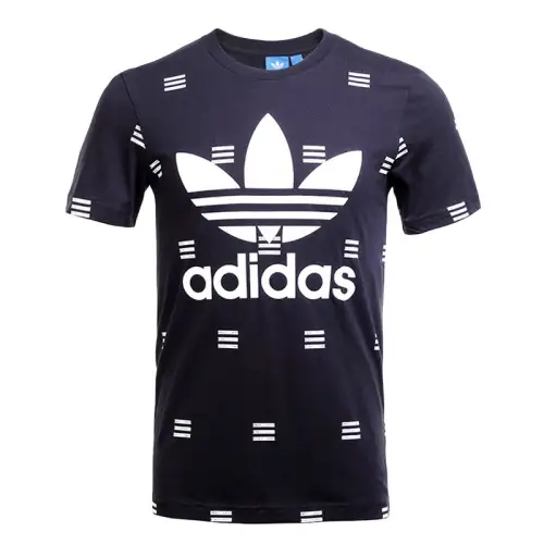 Adidas Originals 3S AOP T Shirt Men's Marine Blue