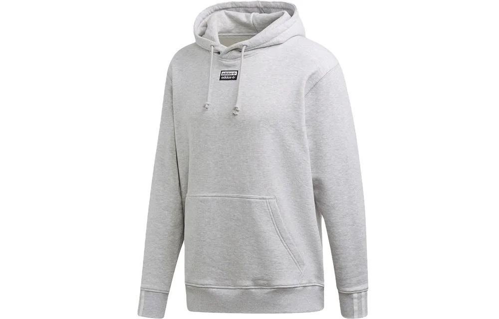 Adidas Originals Sweatshirts Men's Gray Hooded Moderate Regular
