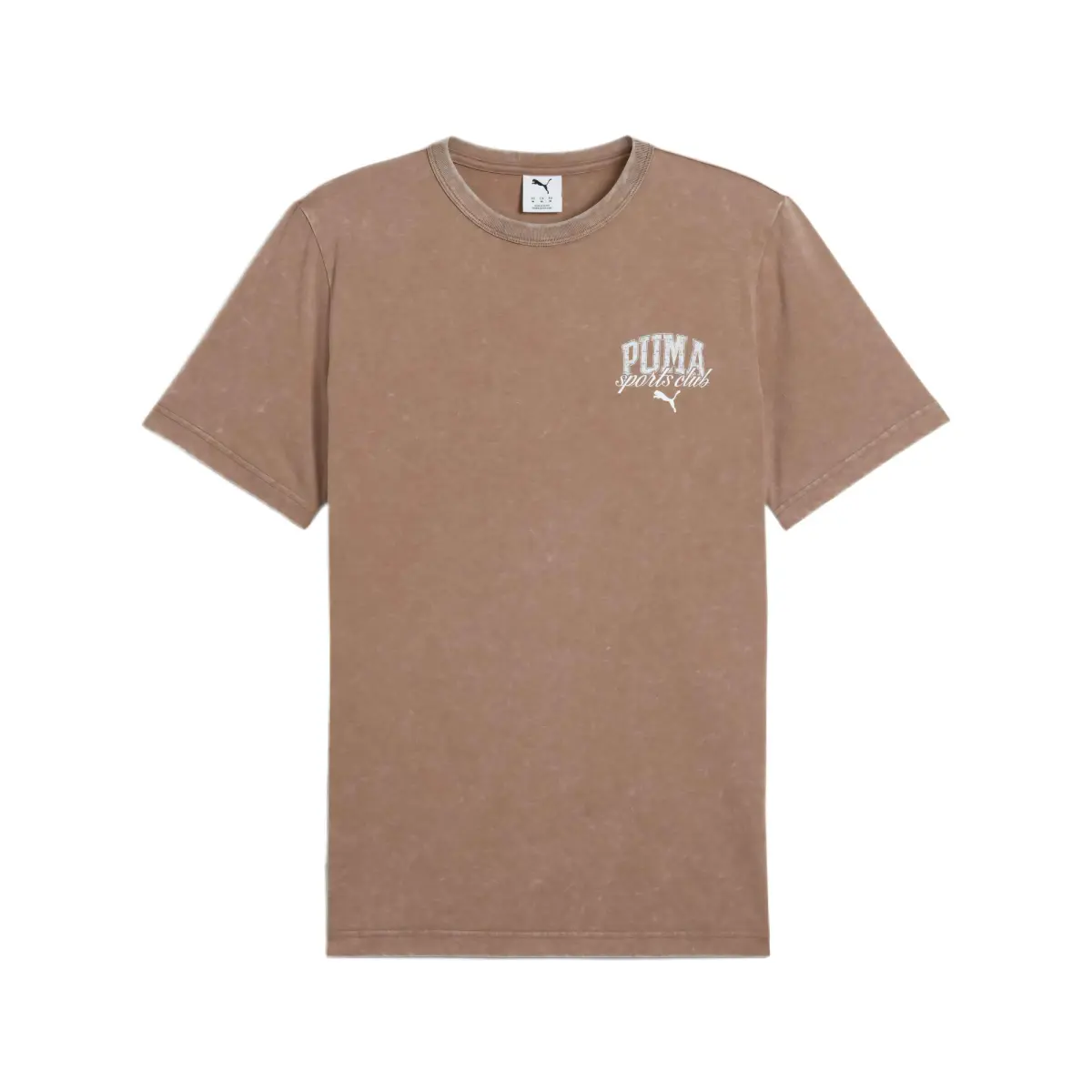 PUMA T-Shirts Men's Khaki Crew Neck Thin Straight Fit
