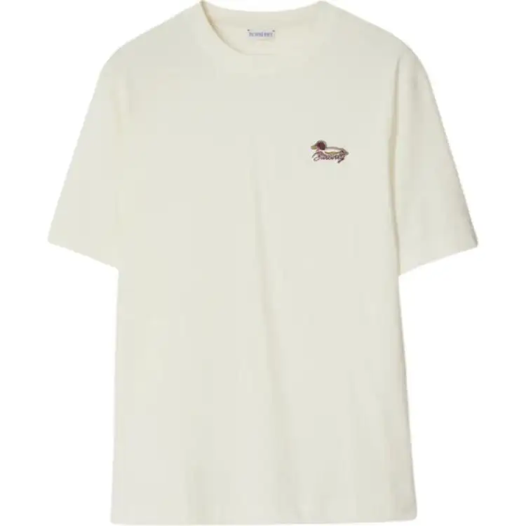 Burberry Embroidered-logo Cotton T-shirt