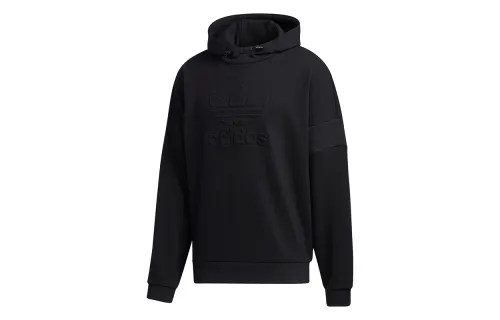 Adidas Originals Embossed Sweatshirts Men's Black Hooded Moderate Regular