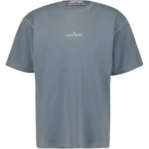 STONE ISLAND Logo-embroidered Cotton T-shirt