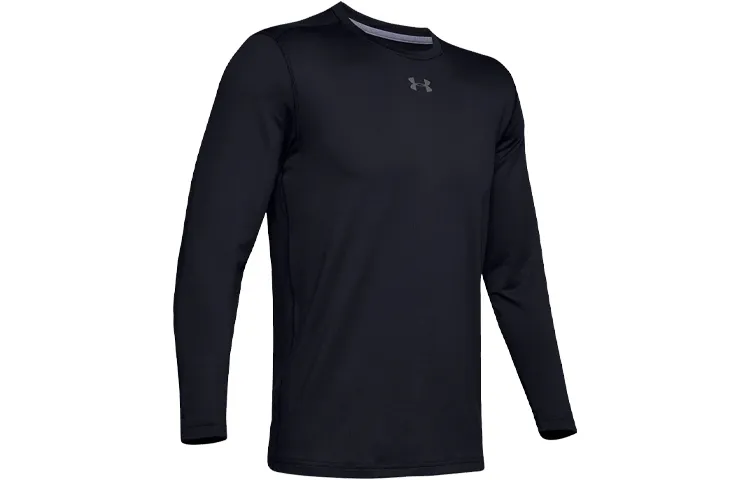 Under Armour Sweatshirts Men's Black Crew Neck Moderate Regular