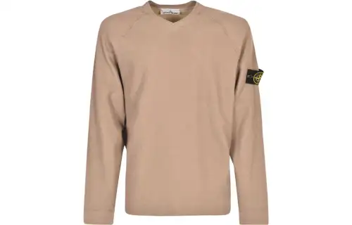 STONE ISLAND Sweatshirts Men's Taupe Crew Neck Moderate
