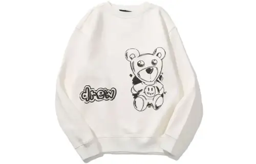 Drew House SS21 Theordore Sketch Crewneck Illustration Cartoon Crew Neck Long Sleeved Fleece Lined Pullover Sweatshirt