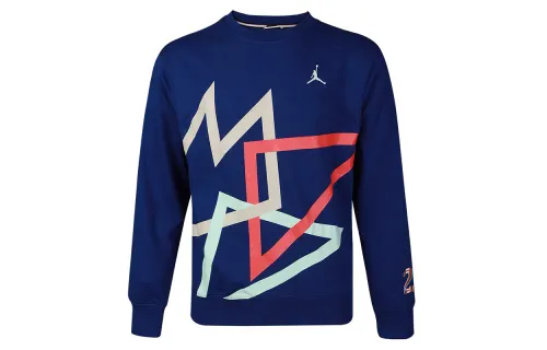 Jordan Sweatshirts Men's Shen Royal Blue Crew Neck Moderate Regular