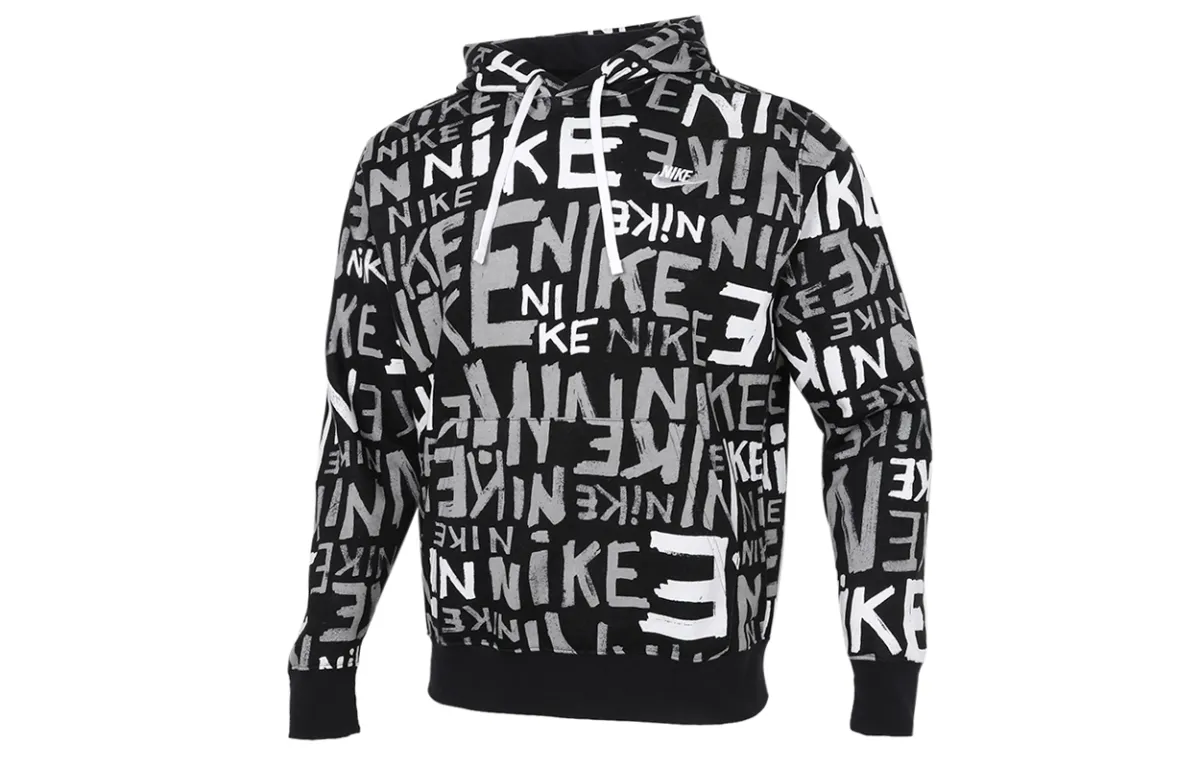 Nike Sweatshirts Men's Black Hooded Moderate Regular