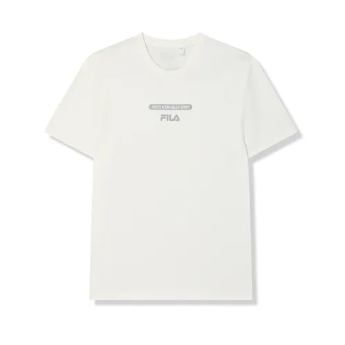 FILA T Shirts Men's Cloud White Crew Neck