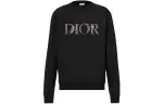 DIOR Quarterly New Products Sweatshirts Men's Black Crew Neck Moderate Heavyweight