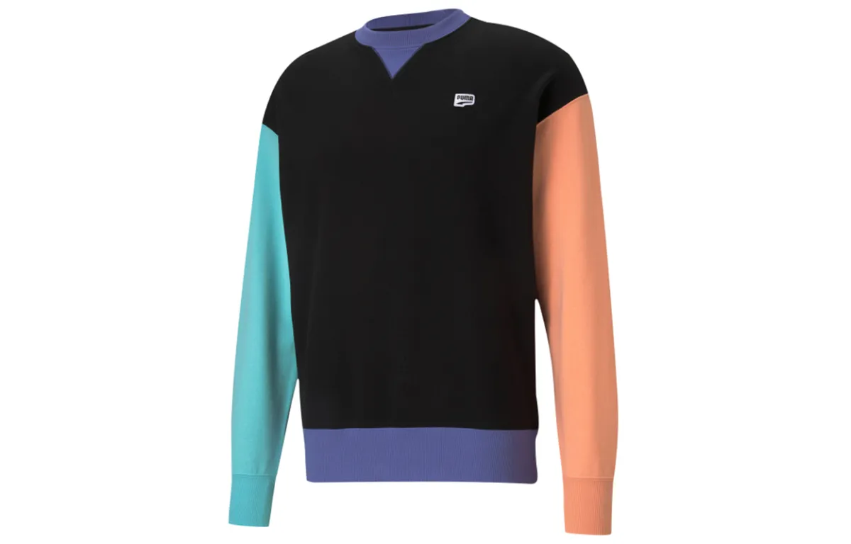 PUMA Sweatshirts Men's Black Crew Neck Moderate Regular
