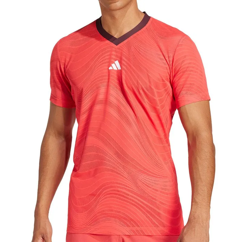 Adidas Free Shipping With AdiClub Tennis Pro Climacool+ Mesh FreeLift Tee