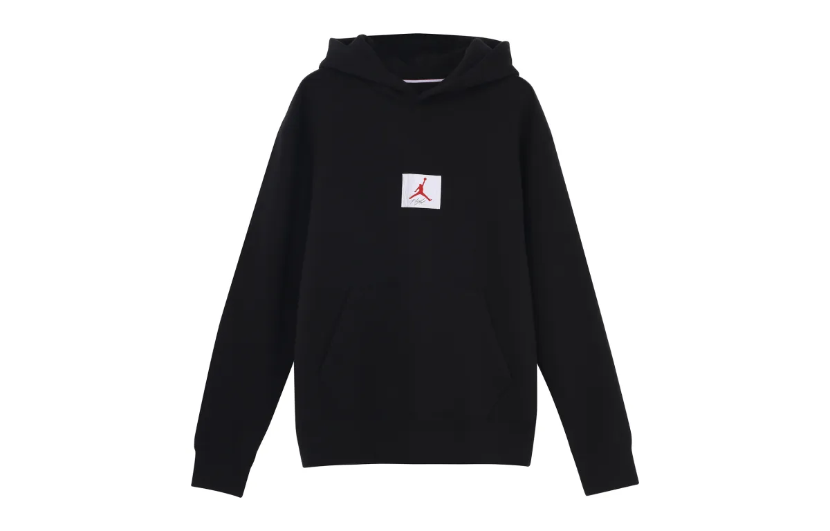 Jordan Flight Sweatshirts Men's Black Hooded Moderate Regular