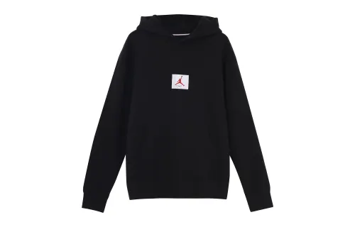 Jordan Flight Sweatshirts Men's Black Hooded Moderate Regular