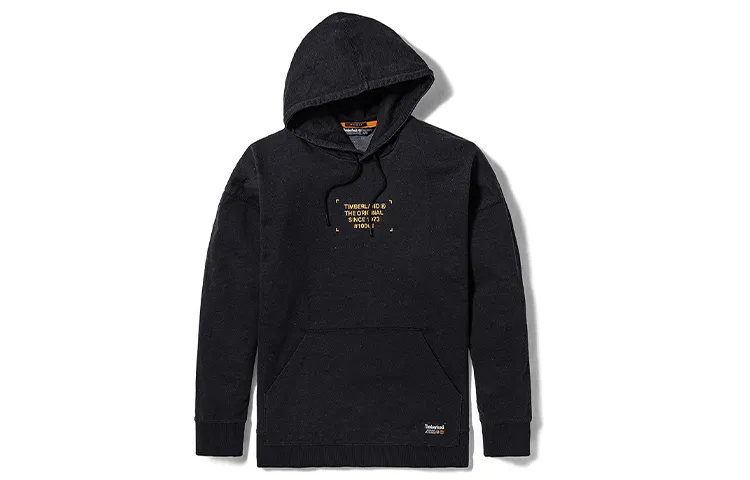 Timberland Sweatshirts Men's Black Hooded Moderate Straight Fit