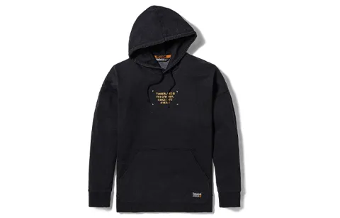 Timberland Sweatshirts Men's Black Hooded Moderate Straight Fit
