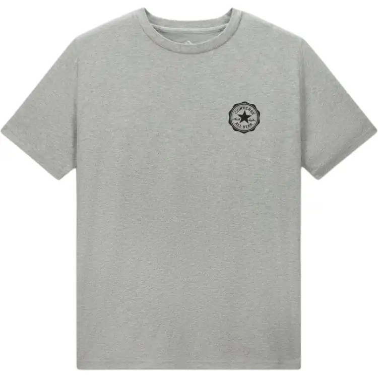 Converse T Shirts Men's Gray Crew Neck Moderate