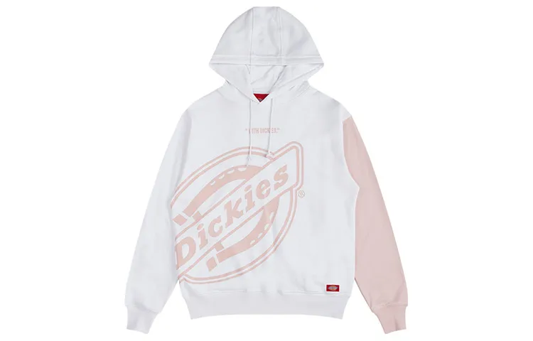 Dickies Sweatshirts Unisex White Pink Hooded Moderate Regular
