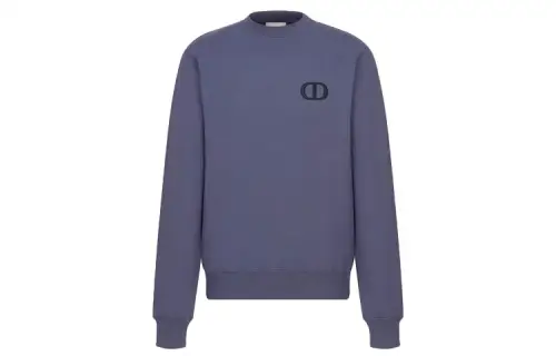 DIOR Quarterly New Products Sweatshirts Men's Purple Crew Neck Moderate Regular