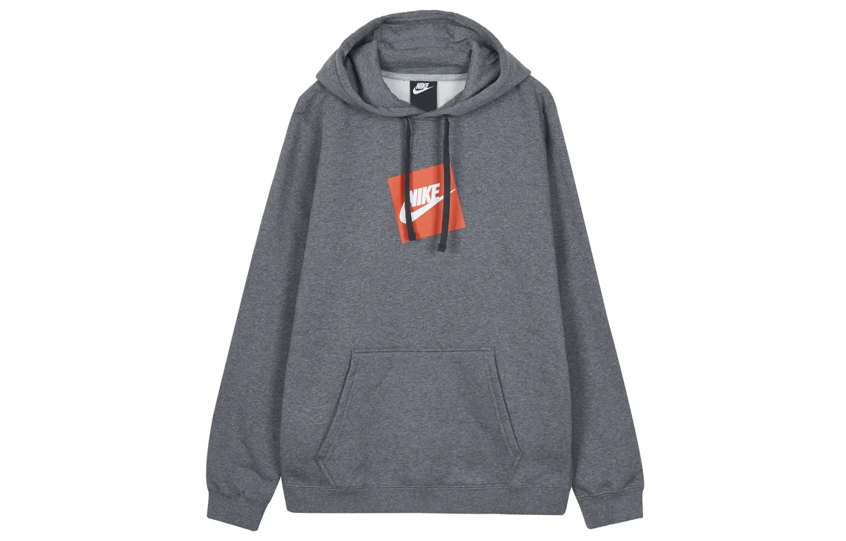 Nike Sweatshirts Men's Gray Hooded Thickened Regular