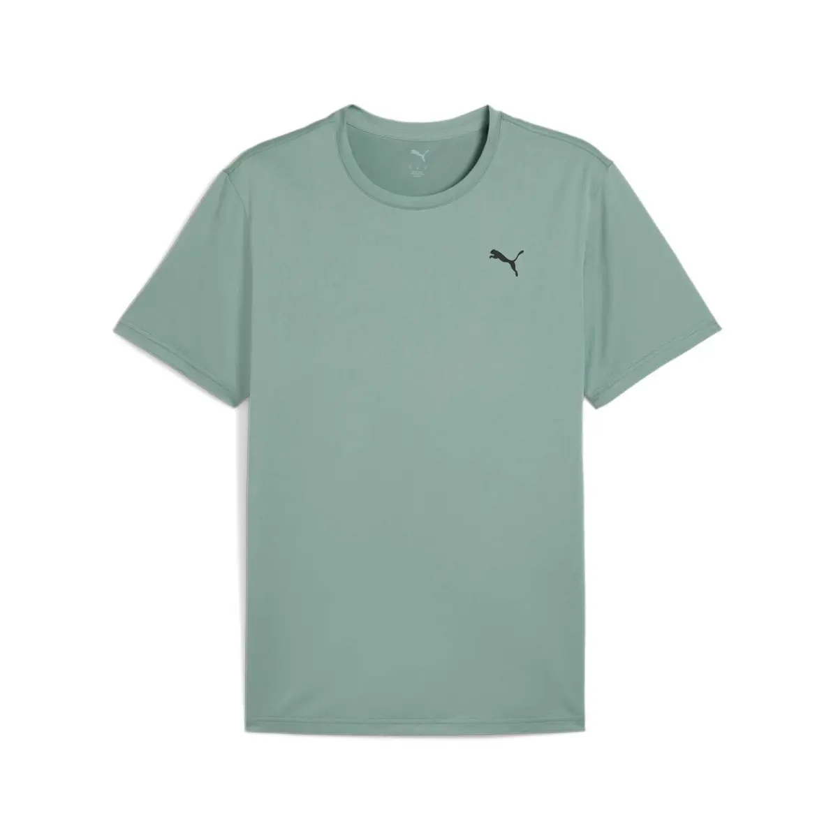 PUMA T-Shirts Men's Green-30 Crew Neck Moderate