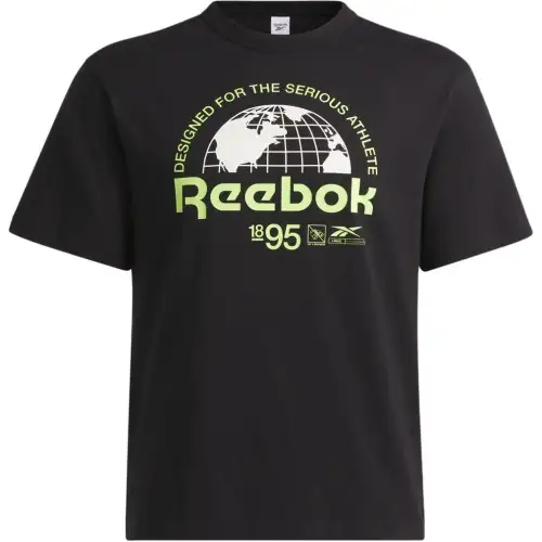 Reebok T Shirts Unisex Black Crew Neck Moderate Straight Fit