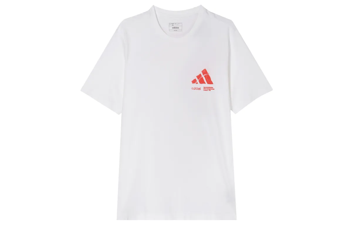 Adidas T-Shirts Men's White Crew Neck Moderate