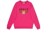GUCCI Sweatshirts Men's Fuchsia Crew Neck Moderate Regular
