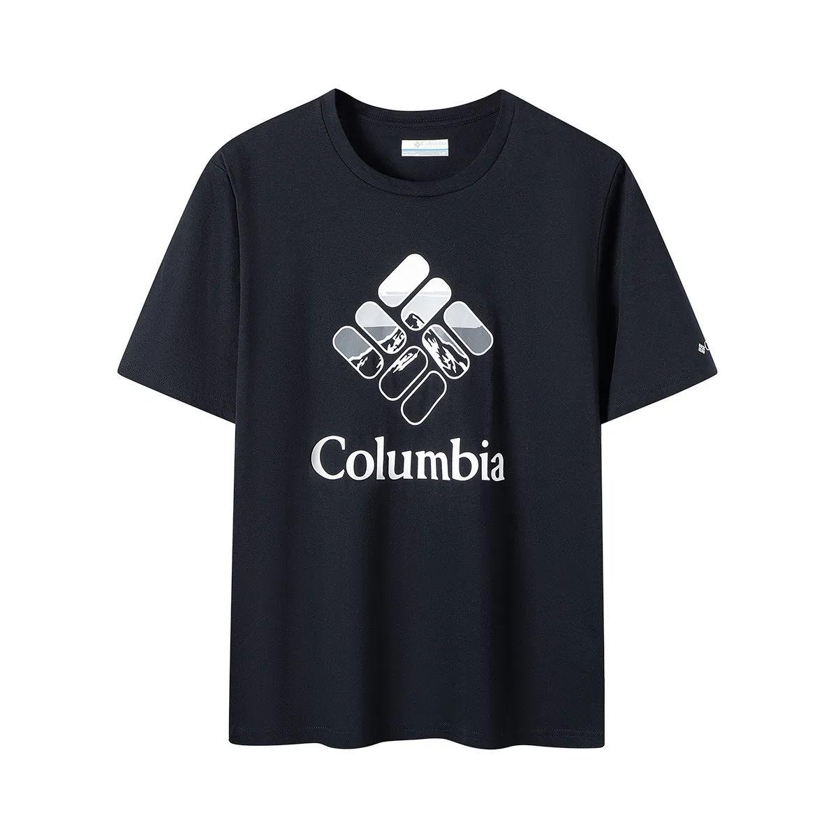 Columbia T-Shirts Men's Black Crew Neck Moderate