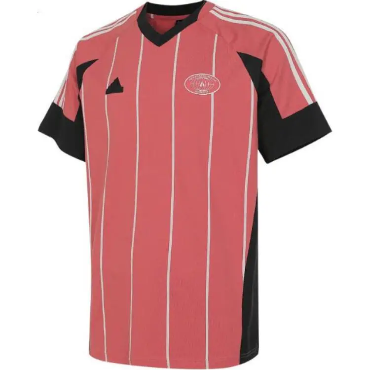 Adidas T-Shirts Men's Red V-neck Moderate Straight Fit