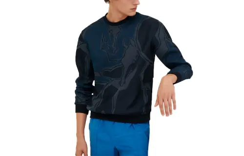 HERMES SS21 Sweatshirt Men's Marine Blue