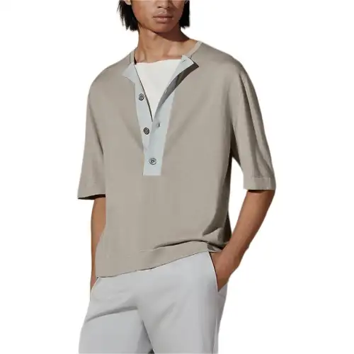 HERMES T Shirt Men's Sand Yellow