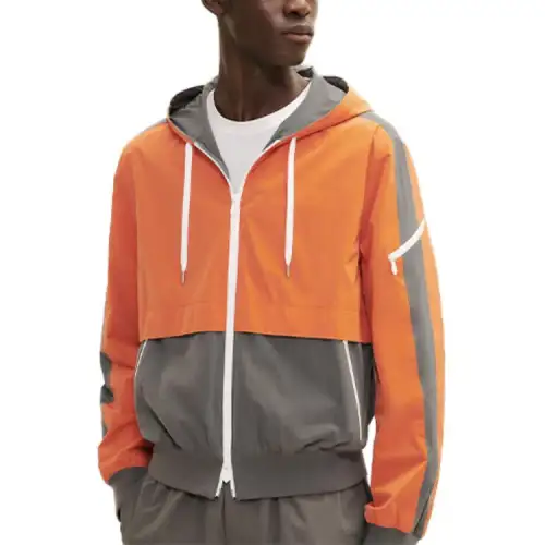 HERMES Sweatshirts Men's Orange Hooded Moderate Regular