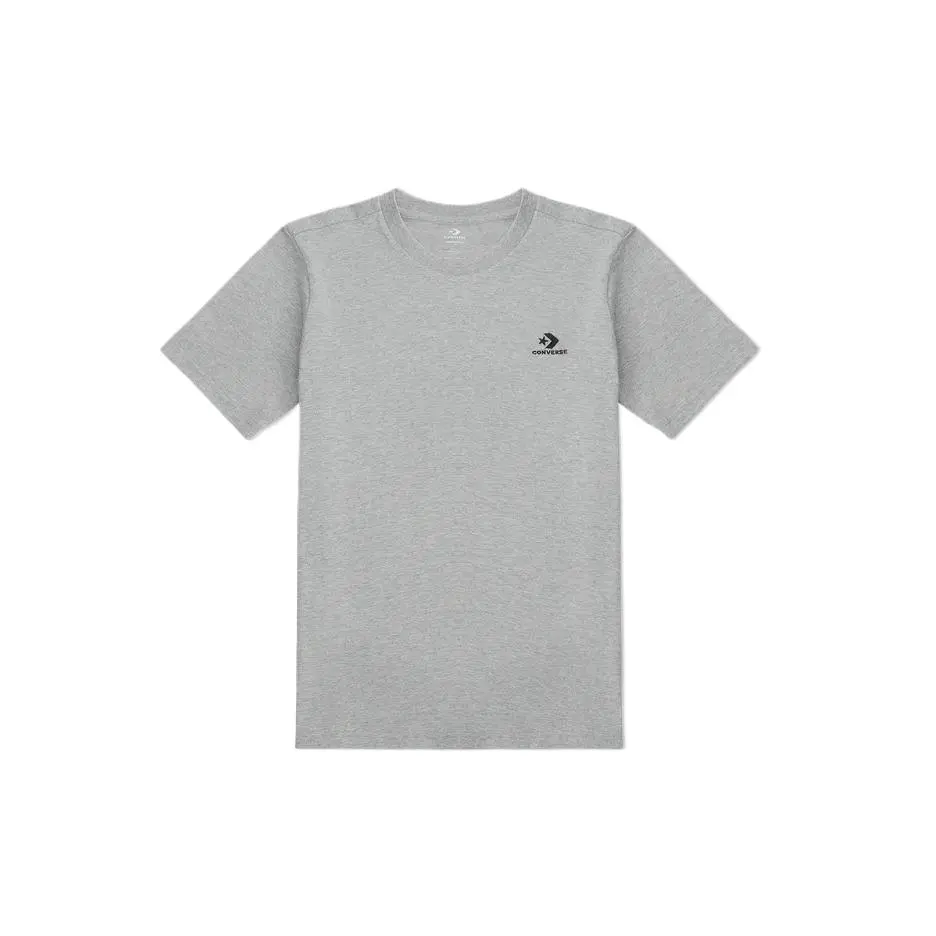 Converse T-Shirts Unisex Gray Crew Neck Moderate Straight Fit