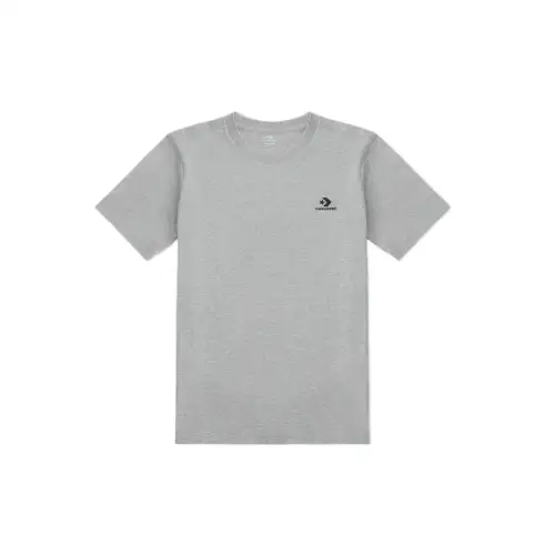 Converse T Shirts Unisex Gray Crew Neck Moderate Straight Fit