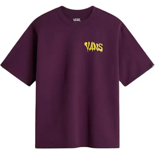 Vans T Shirts Men's Purple Crew Neck Moderate Straight Fit