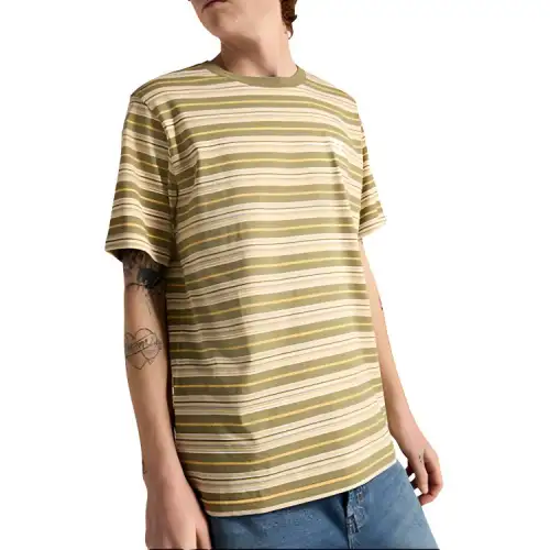 Converse Loose Fit Striped Tee T Shirt Men's Moss Sloth